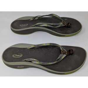 Chaco Playa Pro Flip Flops Women's Size 8 Thong Sandals Brown Green Y2K‎ Vintage